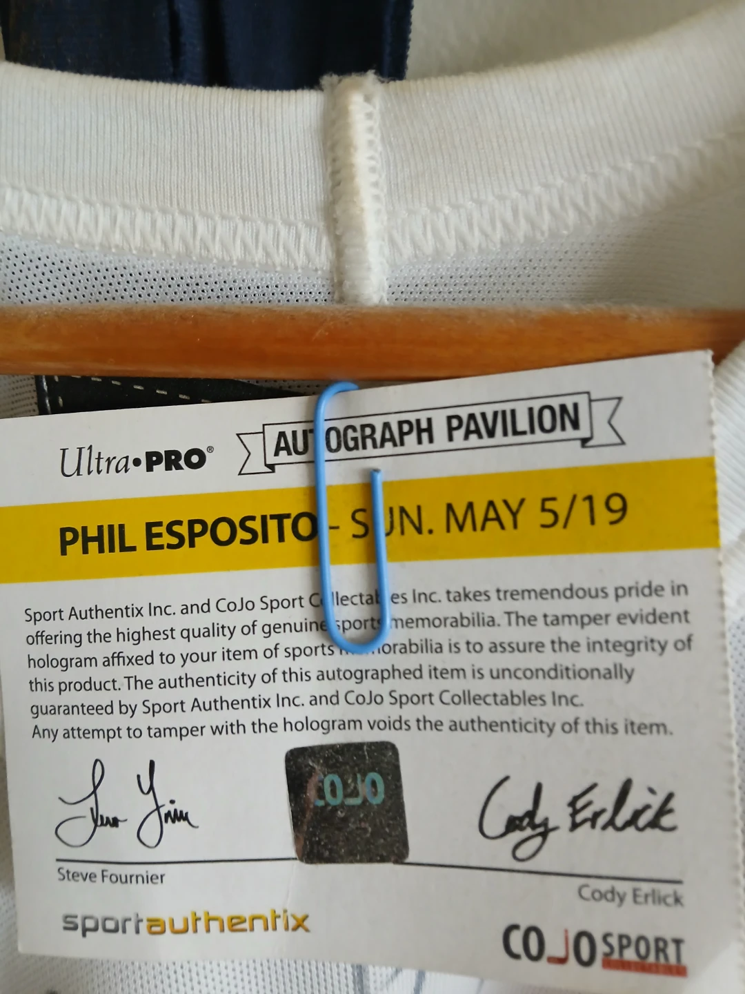 Phil Esposito Autographed Hockey Jersey