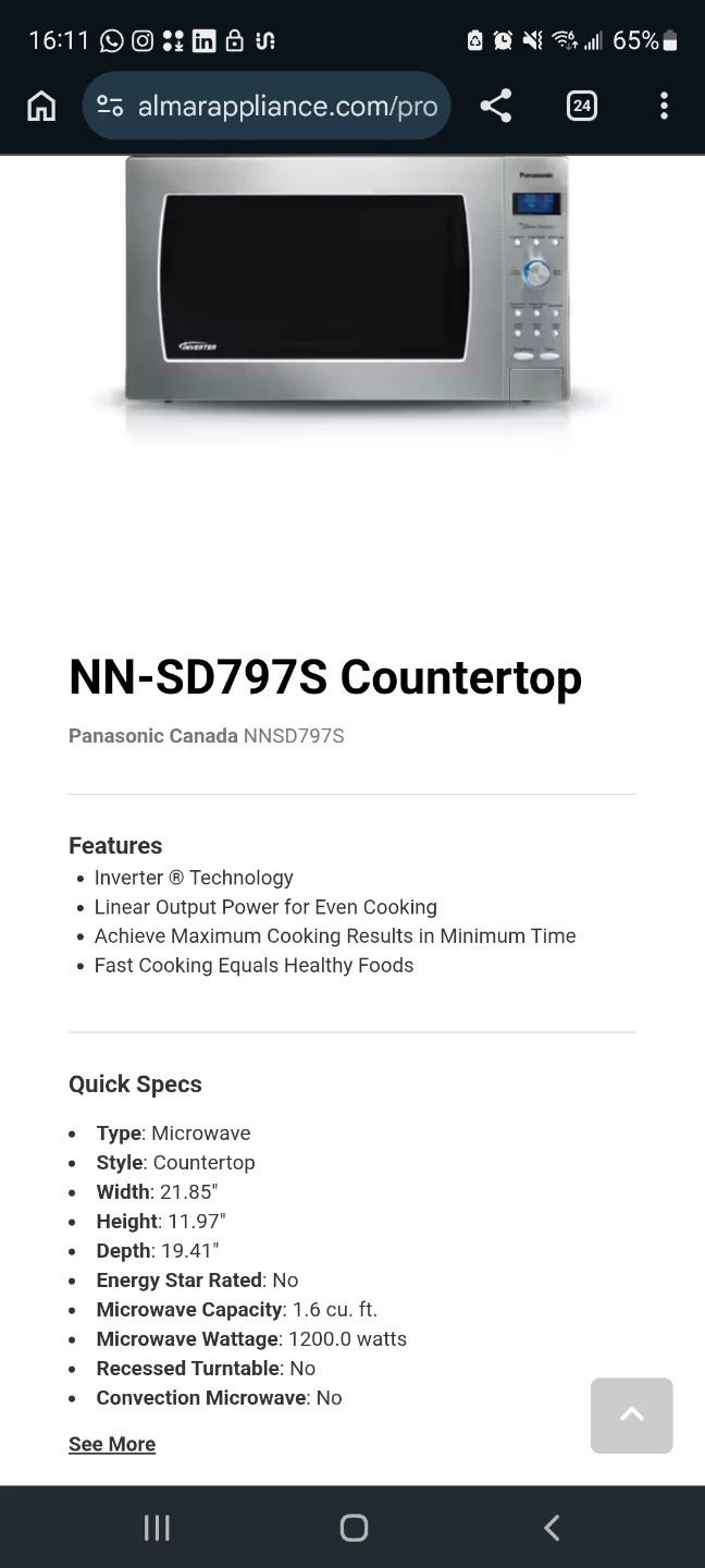 Panasonic Countertop Microwave - photo 4