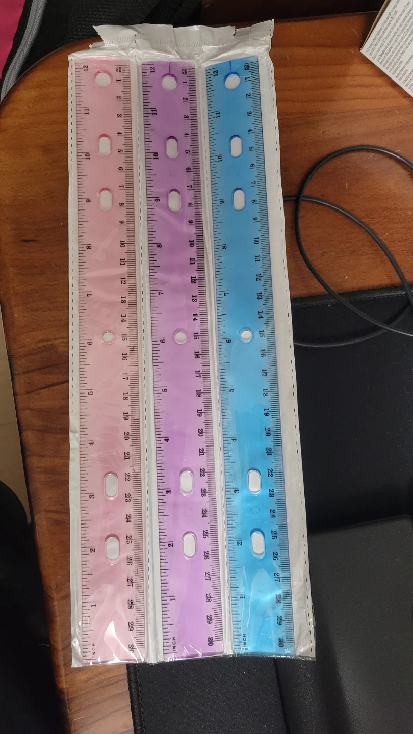 30cm Plastic Rulers (Set of 3) - photo 2