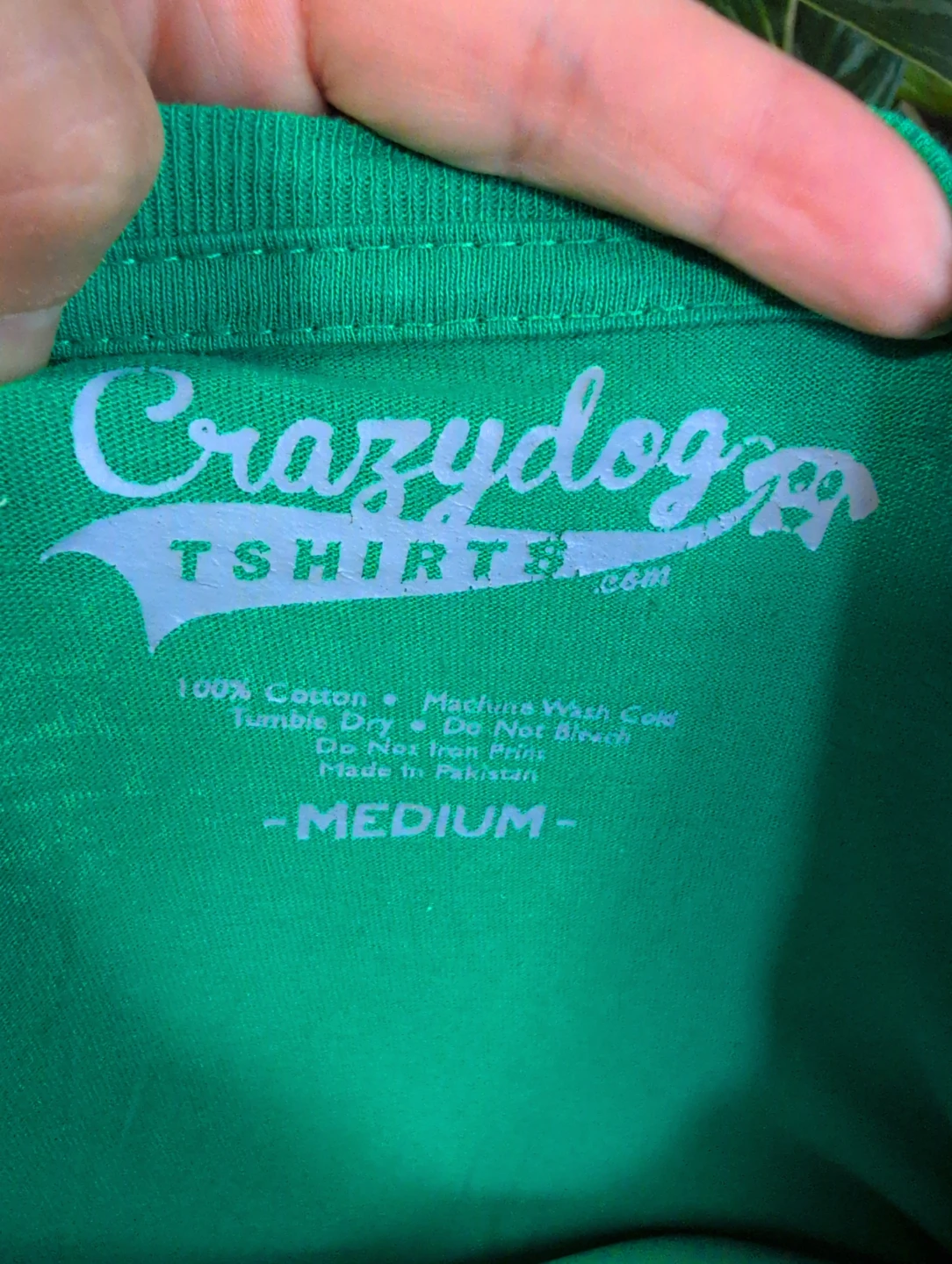 Crazydog T-Shirts  Green Cotton T-Shirt Medium - photo 4