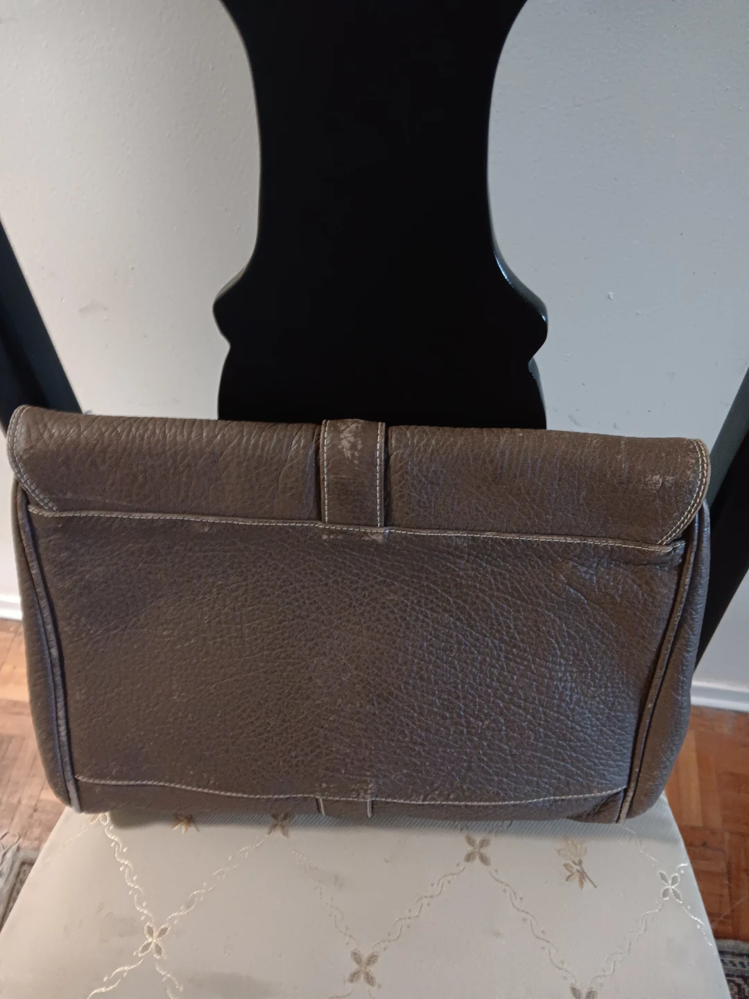 Ann Taylor brown leather clutch bag - photo 2
