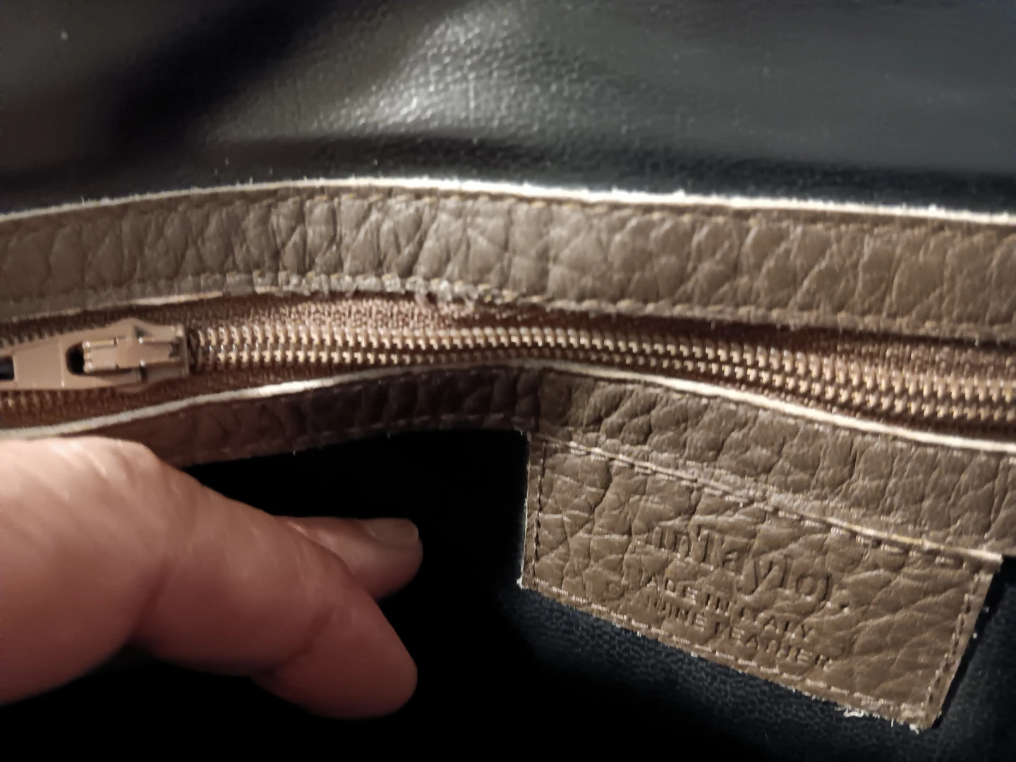 Ann Taylor brown leather clutch bag - photo 4