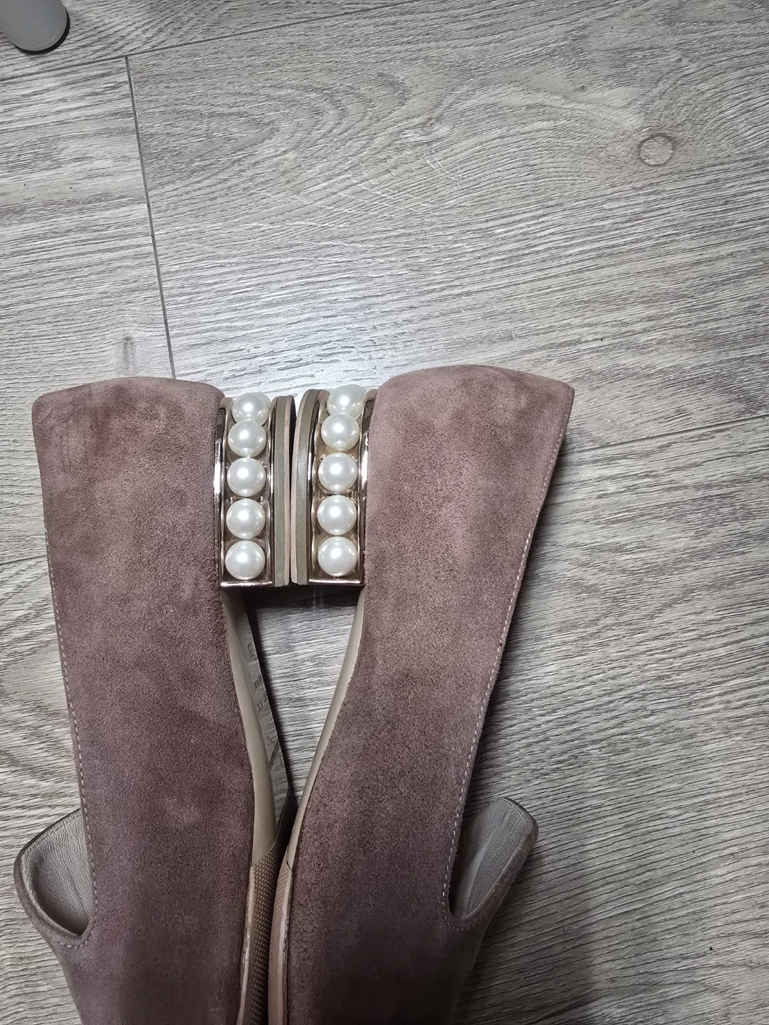 Nicholas Kirkwood Suede Pearl Embellished Flats - photo 3