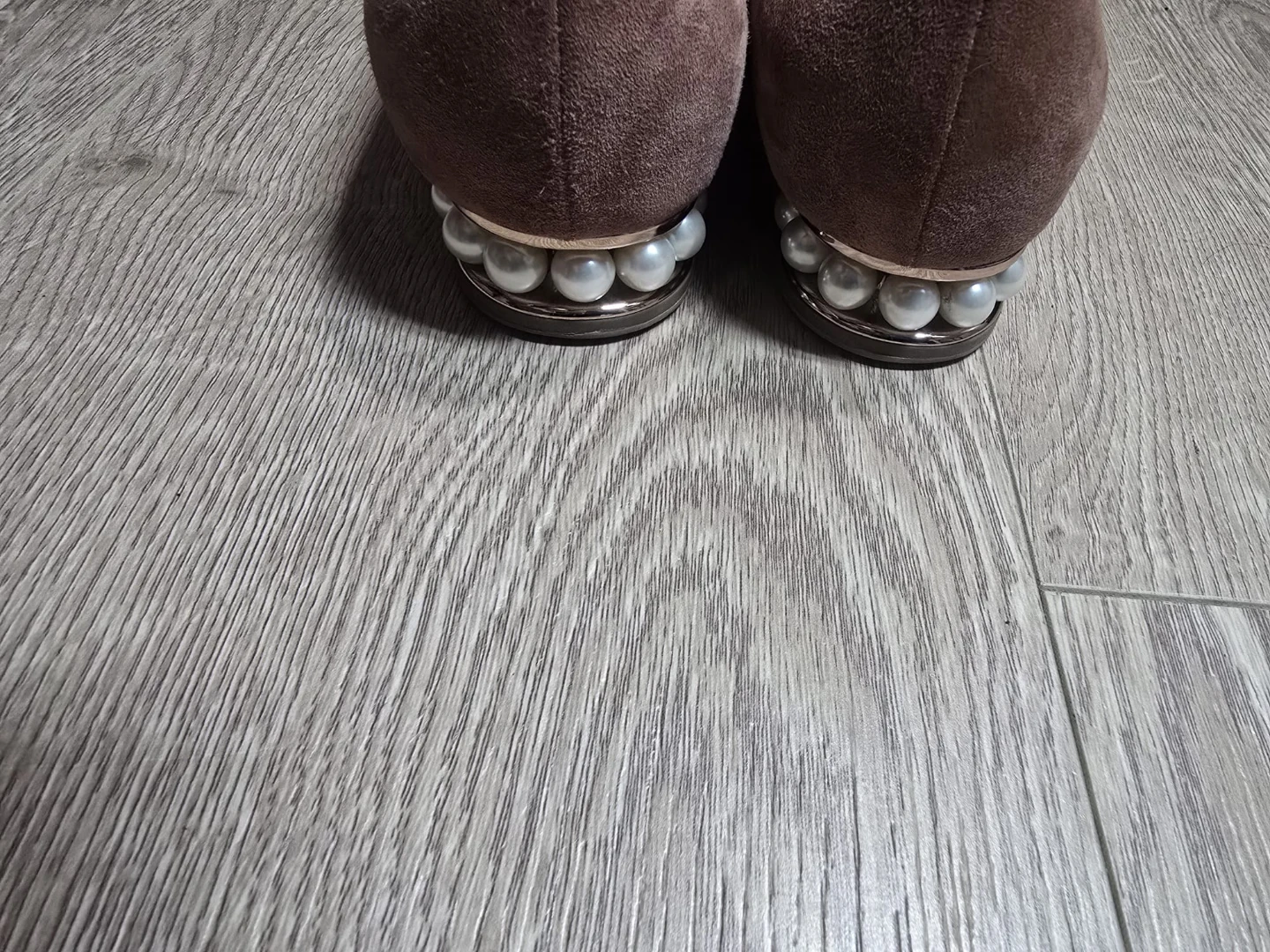 Nicholas Kirkwood Suede Pearl Embellished Flats - photo 4