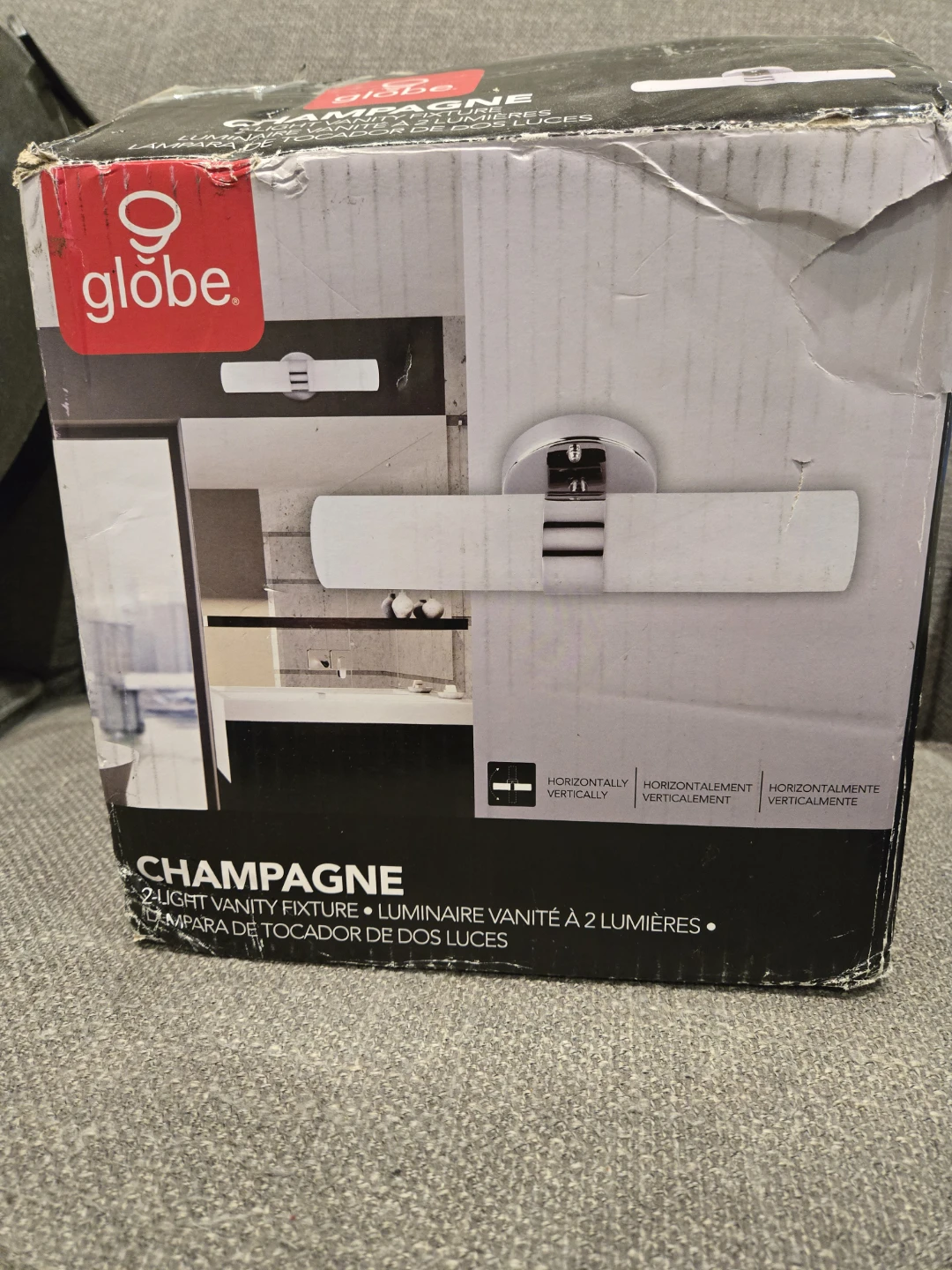Globe 2-Light Vanity Fixture - Champagne