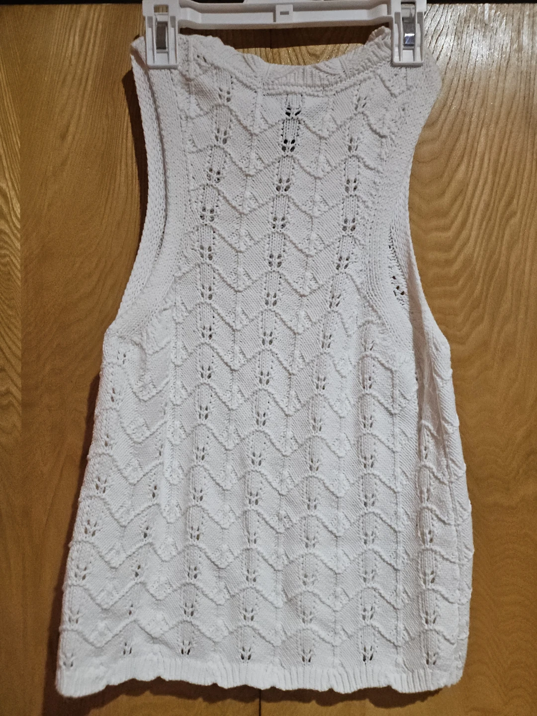 DESIGN365 White Knit Sleeveless Top - Size S - photo 4