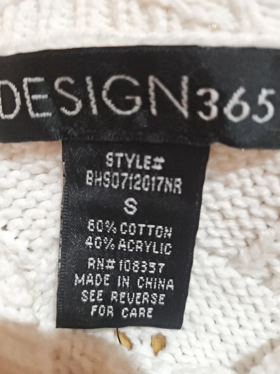 DESIGN365 White Knit Sleeveless Top - Size S - photo 5