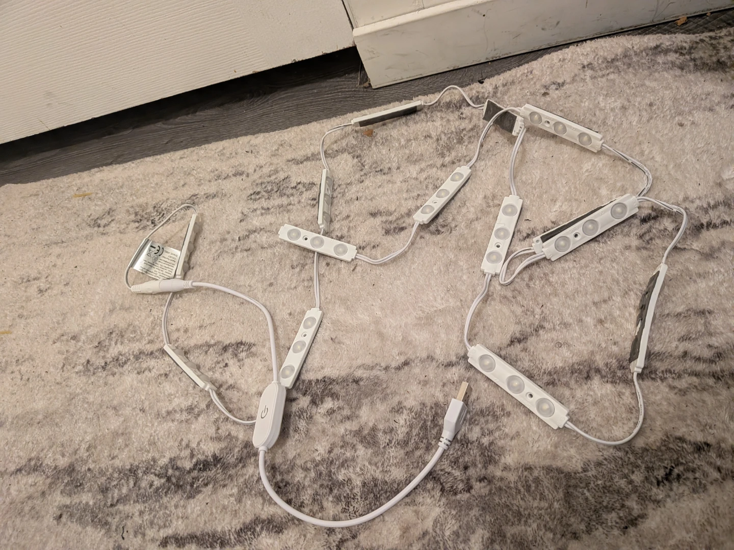 White LED Strip Lights with USB