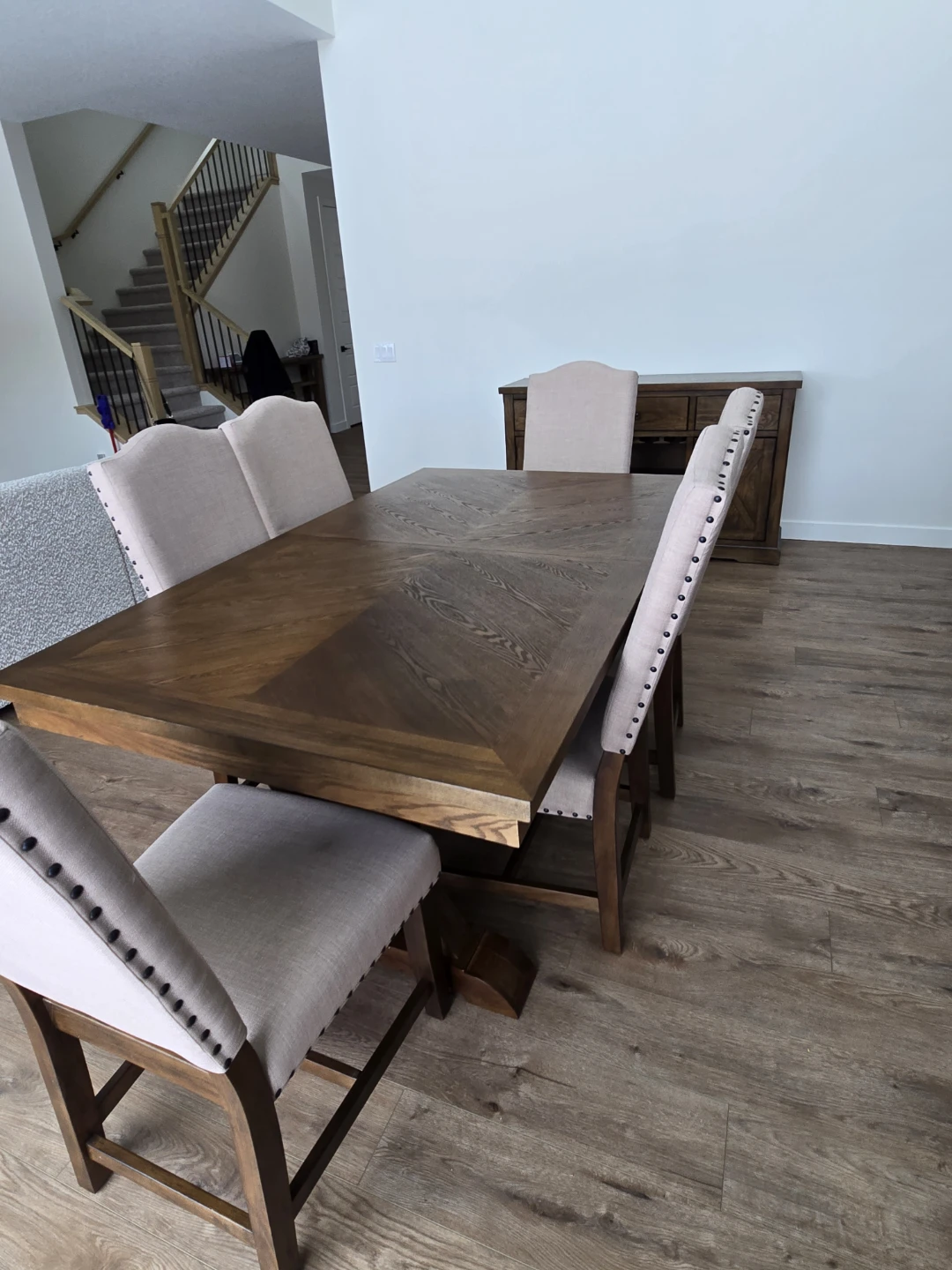 Solid Wood Dining Set + Buffet – $1800 (Originally $3,700)