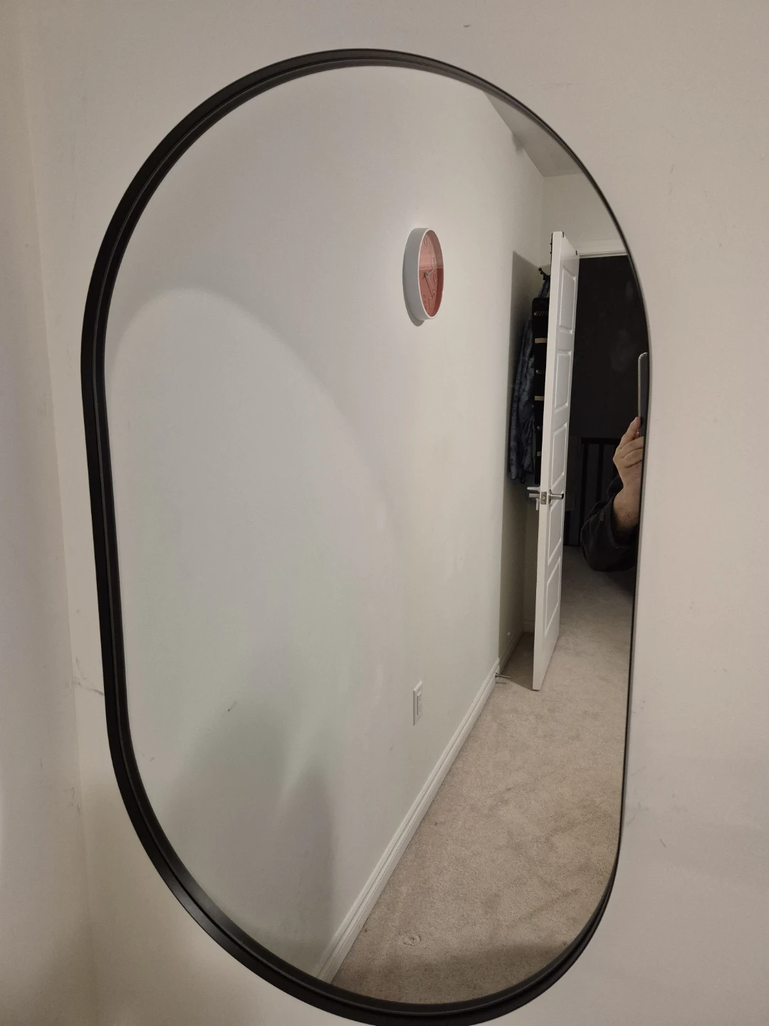 Black Oval Wall Mirror - photo 4