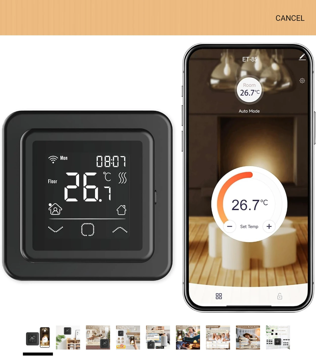Smart WiFi Thermostat for Electric Underfloor Heating