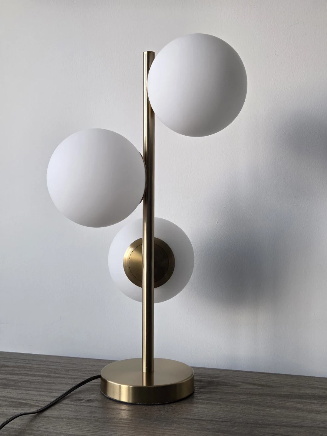 3-Light Globe Glass Table Lamp