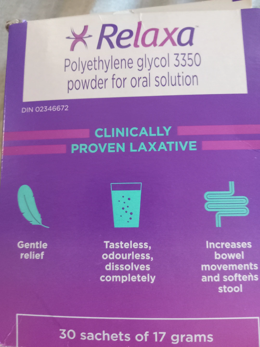 Relaxa Polyethylene Glycol 3350 Powder for Oral Solution -