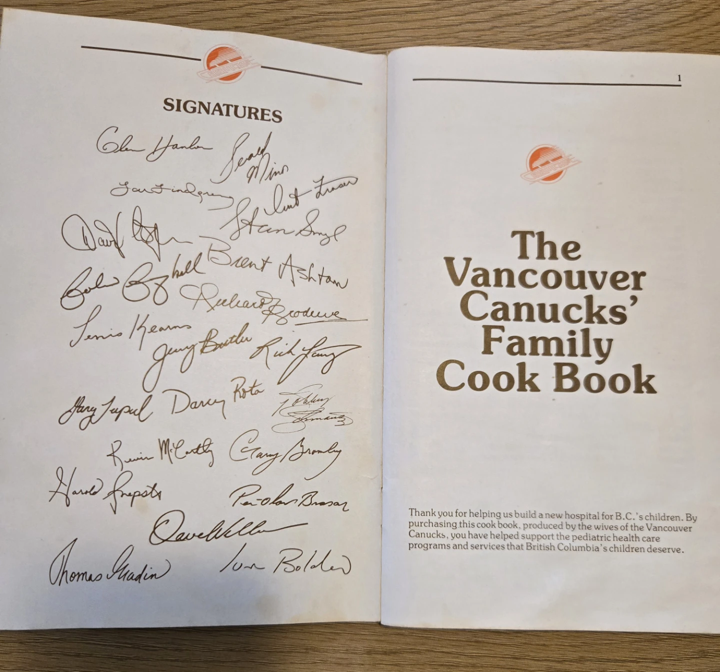 Vintage Vancouver Canucks Family Cook Book - photo 2