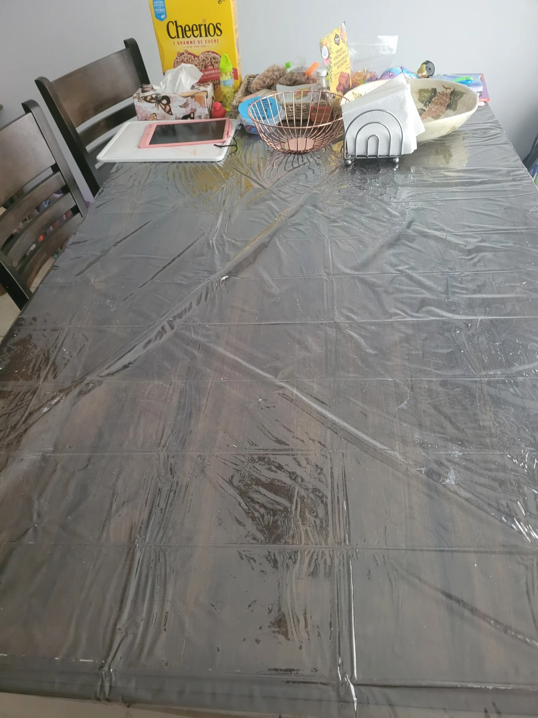 Dark Wood Dining Table and Chairs Set - photo 2