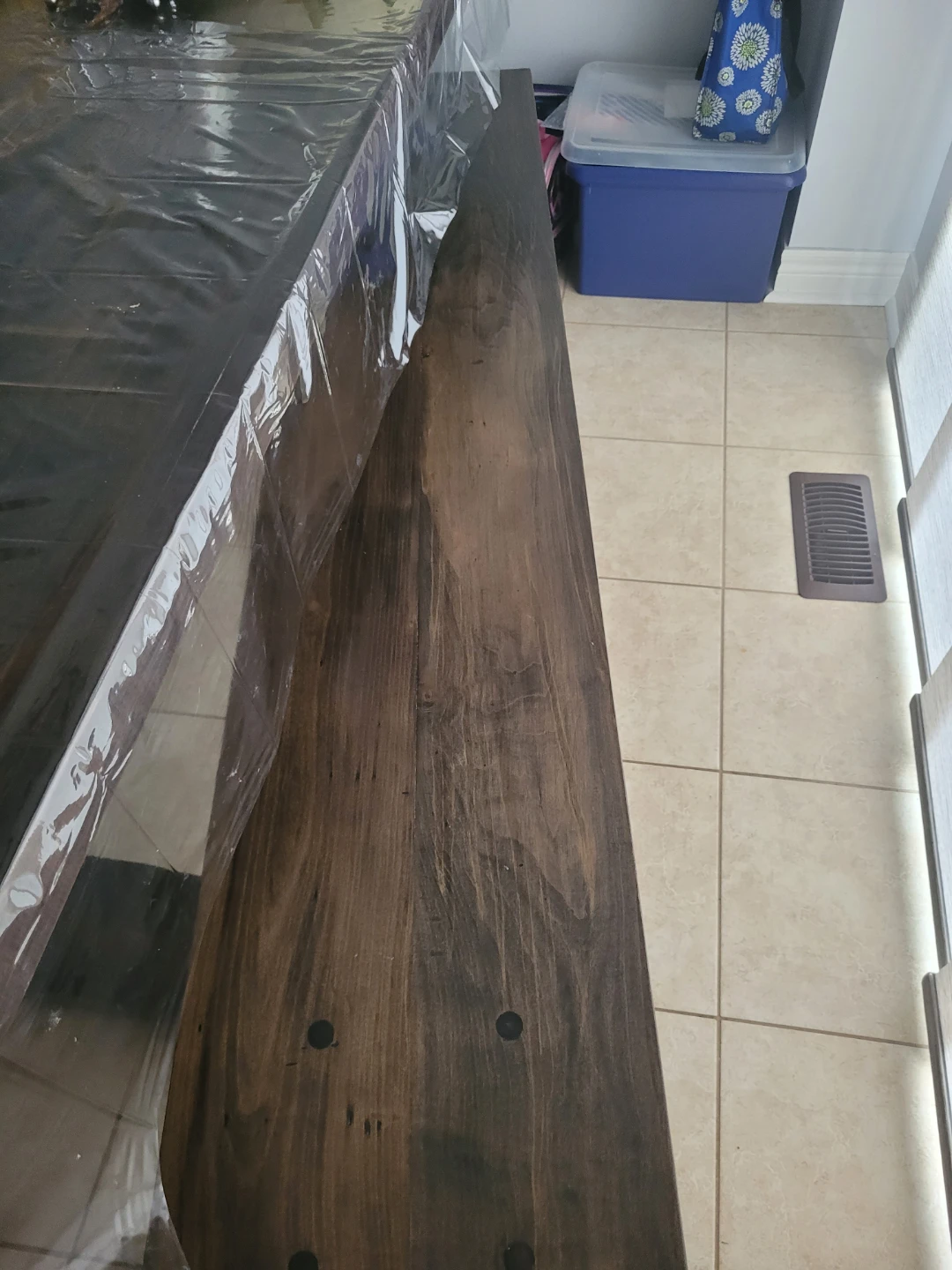 Dark Wood Dining Table and Chairs Set - photo 4