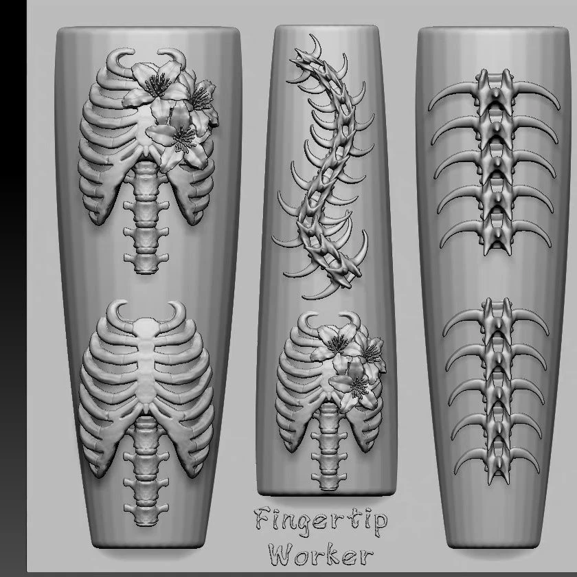 Ribcage Nail Art Silicone Mould