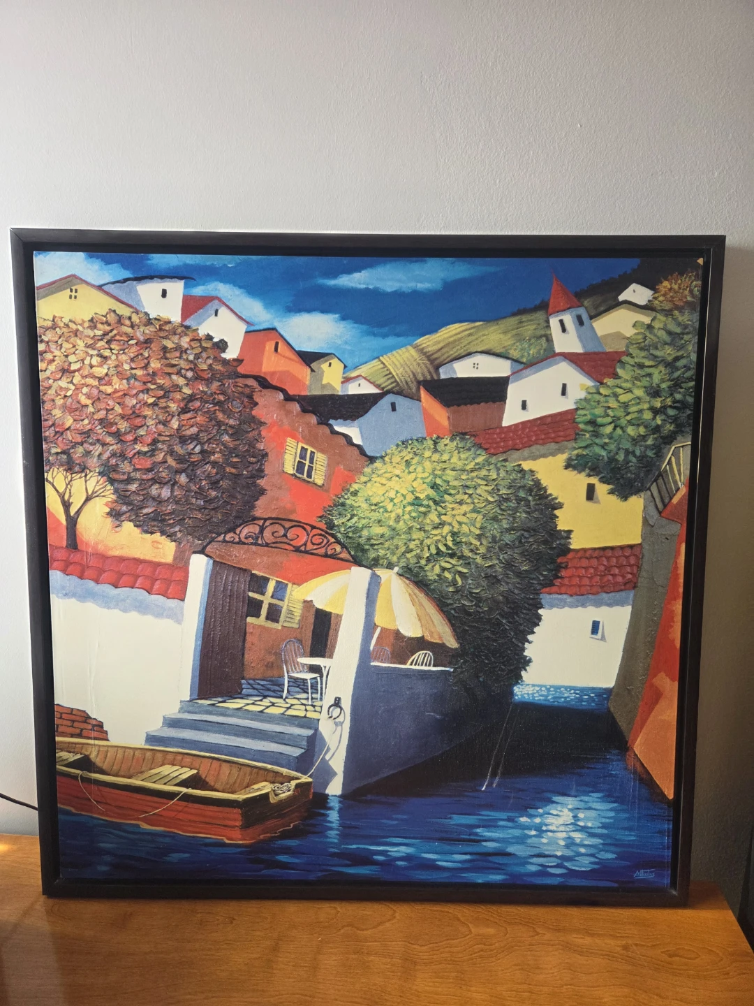 Framed Painting "Venetian Canals" by Miguel Freitas