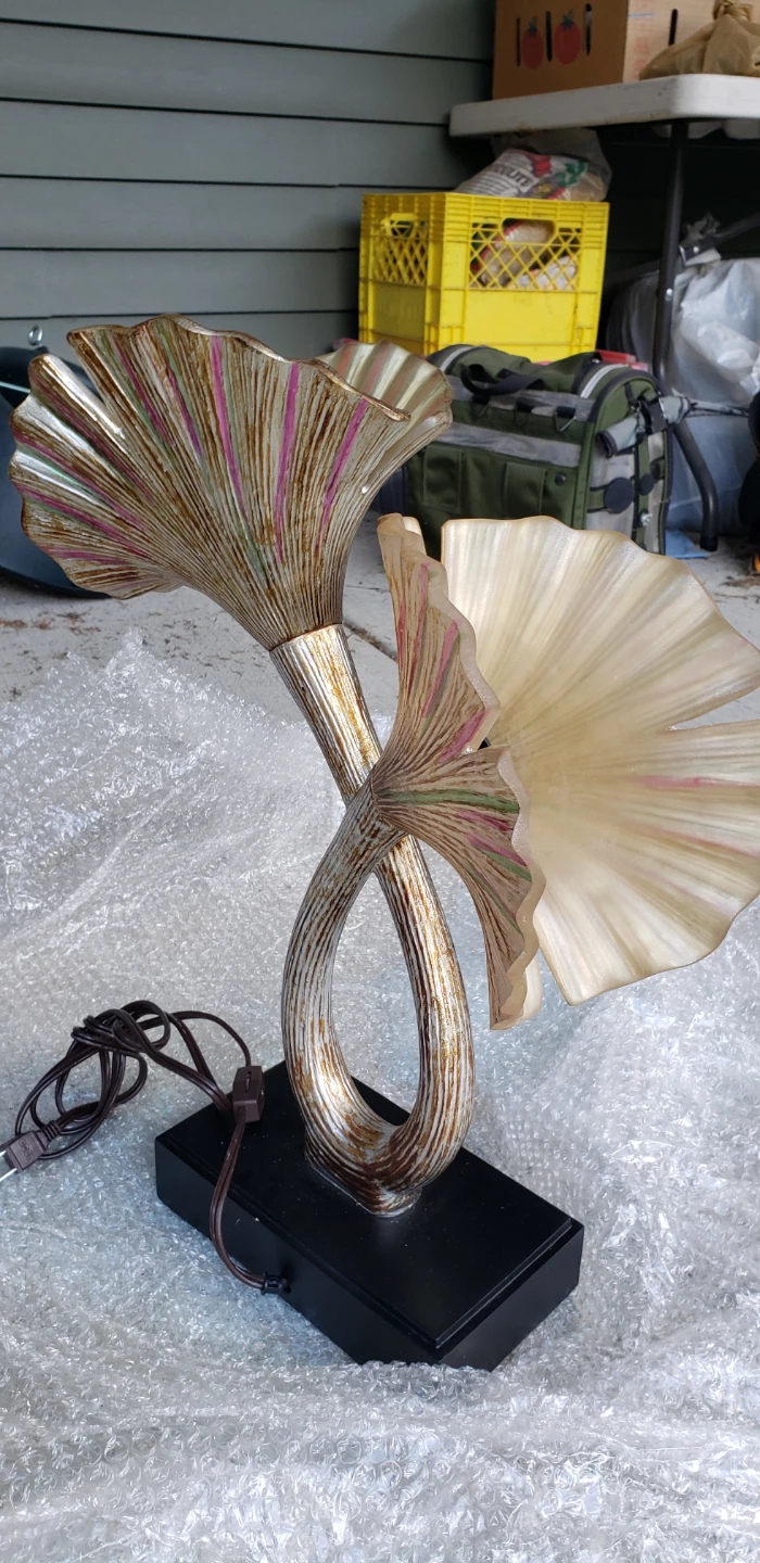 Decorative Table Lamp with Floral Design