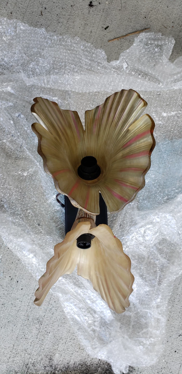 Decorative Table Lamp with Floral Design - photo 2