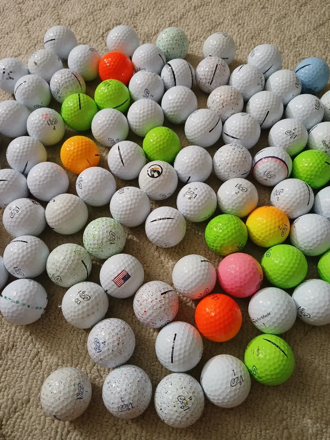 100 Vice Golf Balls. Like New. No Scratches.