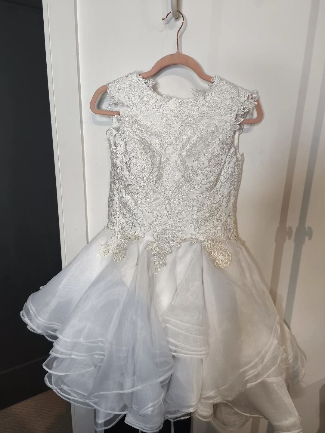 White Lace Overlay Dress