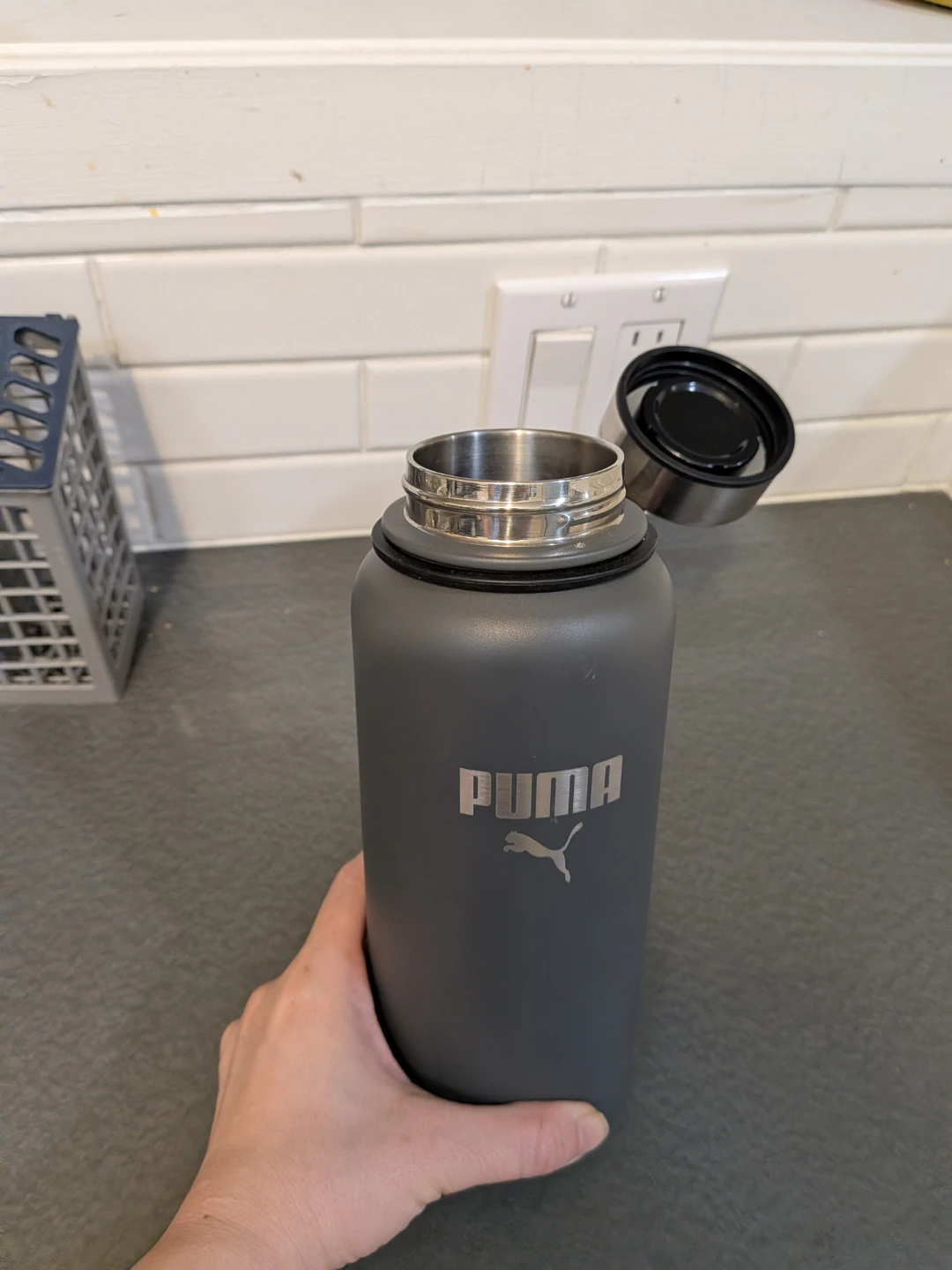 Puma Grey Water Bottle