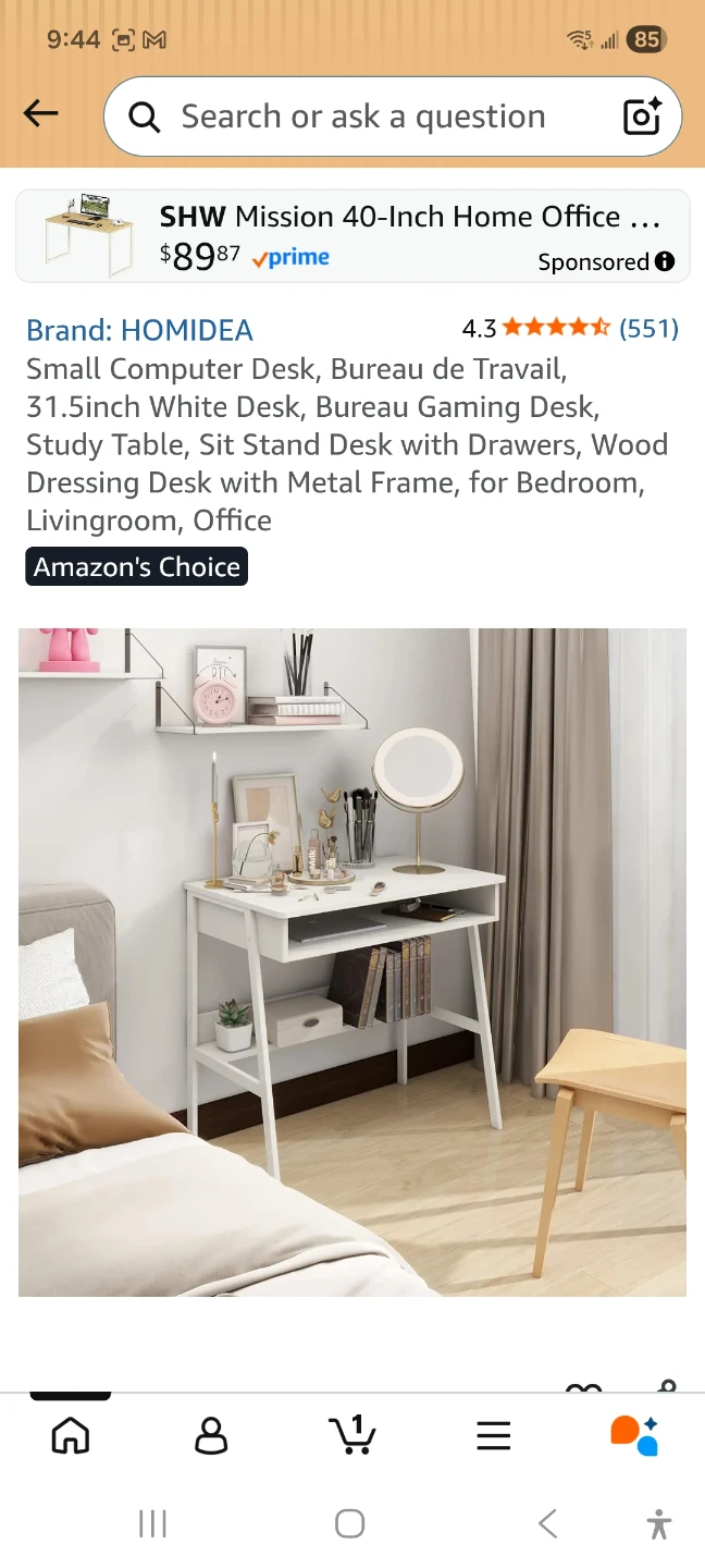 HOMIDIA 31.5 inch Study Desk - photo 4