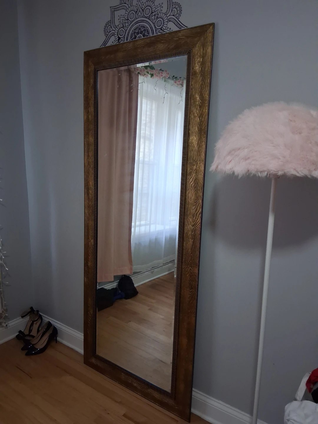 Ornate Gold Framed Full Length Mirror (not wood)