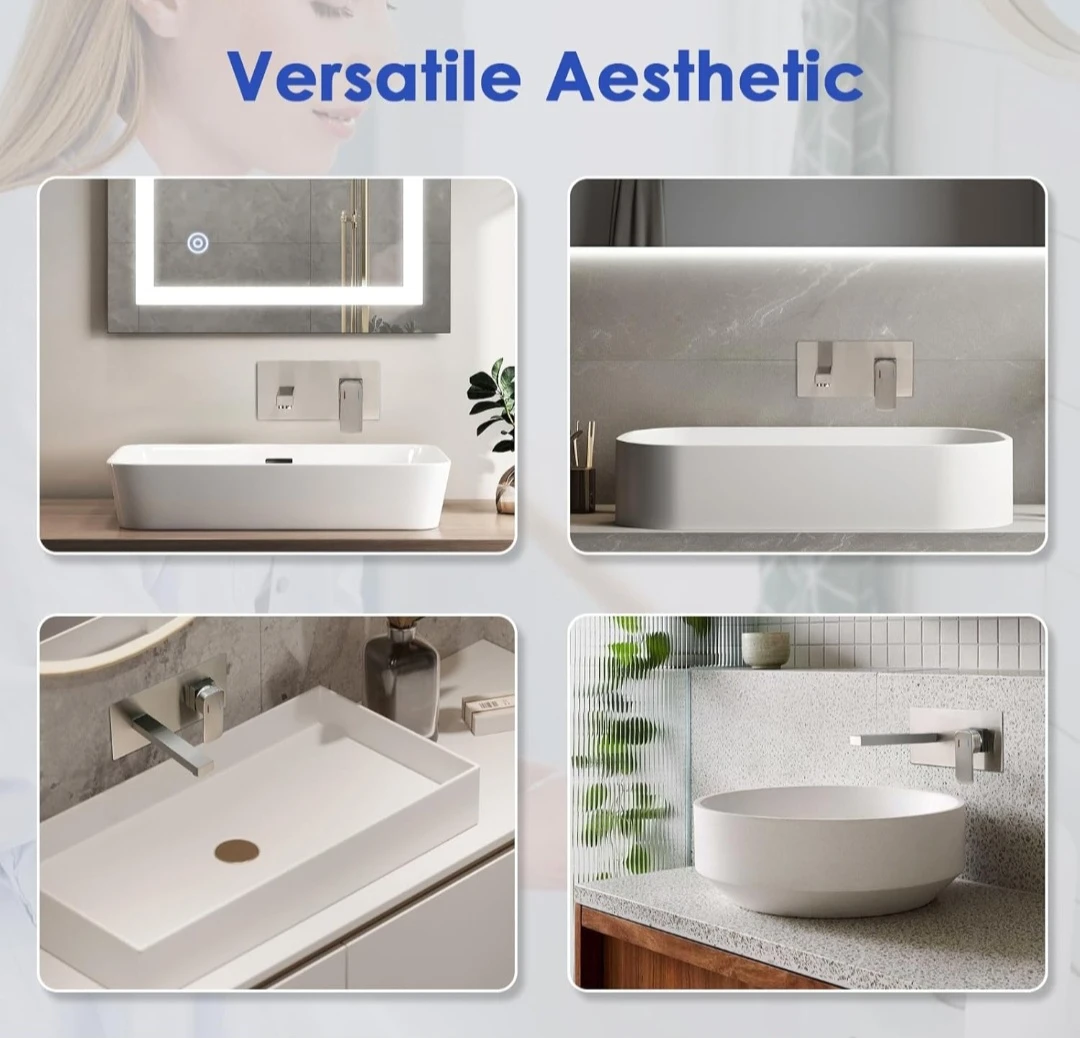 Brushed Nickel Wall Mount Faucet Single Handle - photo 2