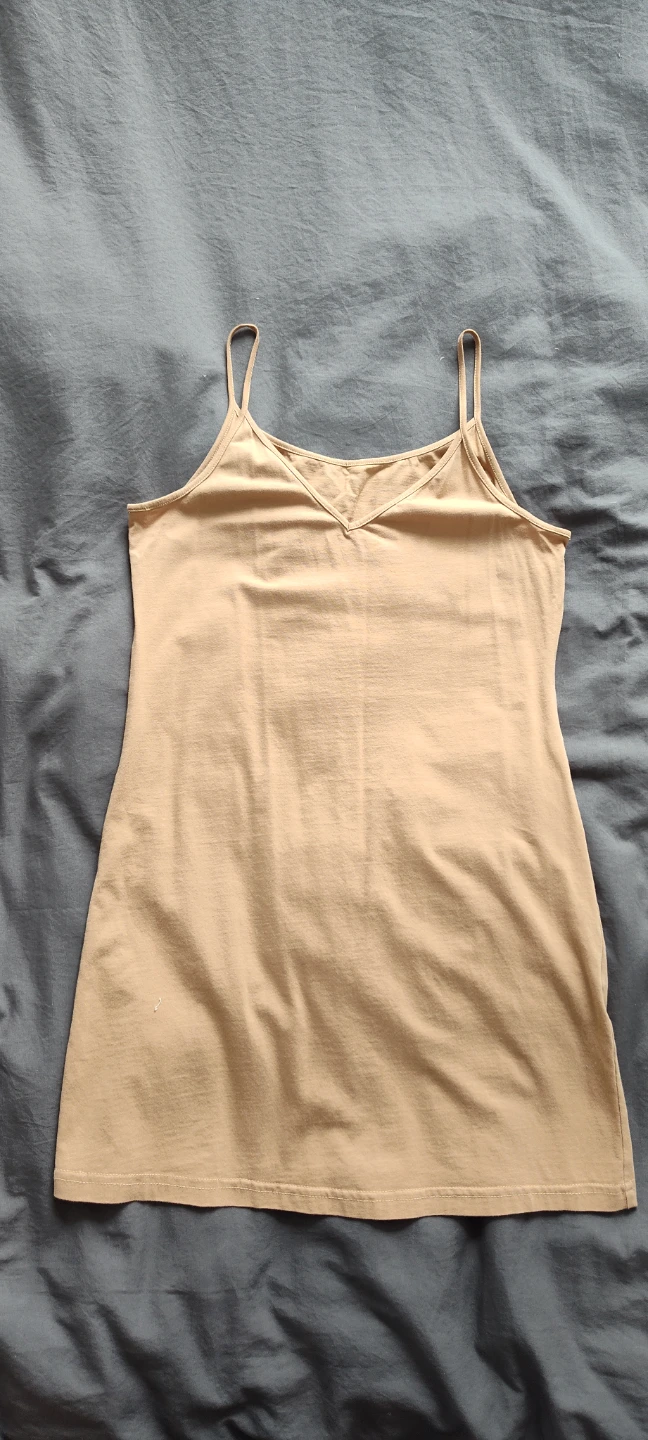 Tan Cami Slip Dress