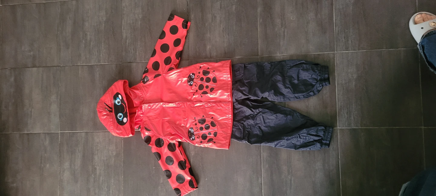 Kids Ladybug Raincoat and Pants Set $15 (2t)