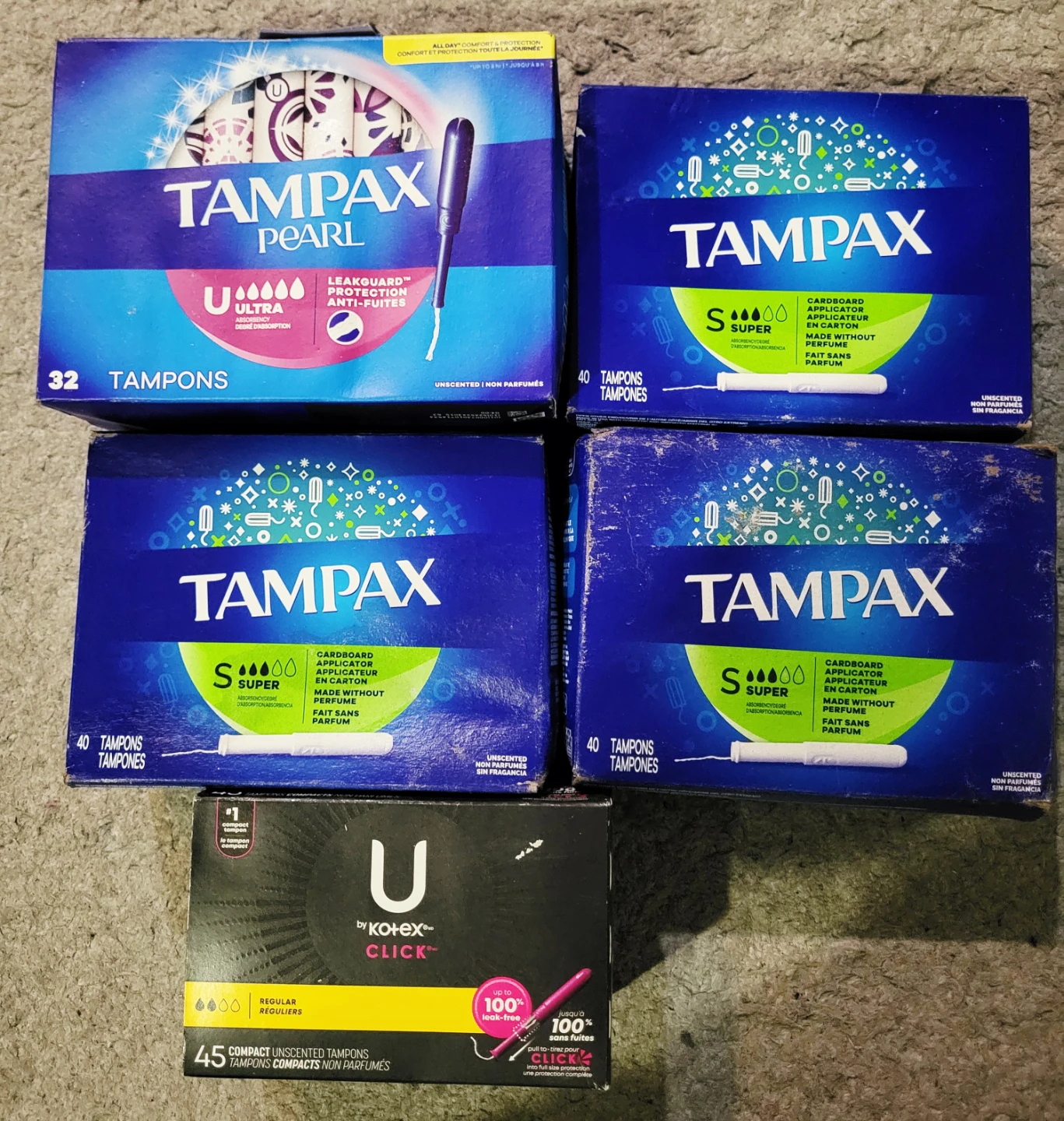 Tampax and U by Kotex Tampons