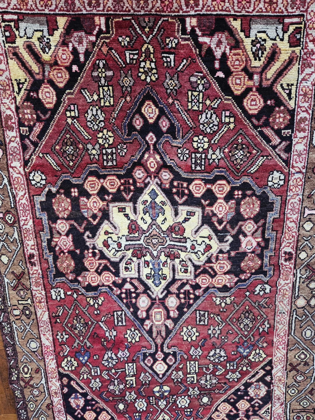 Antique Zanjan Hand-Knotted Persian Wool Rug (80" × 47") - photo 2