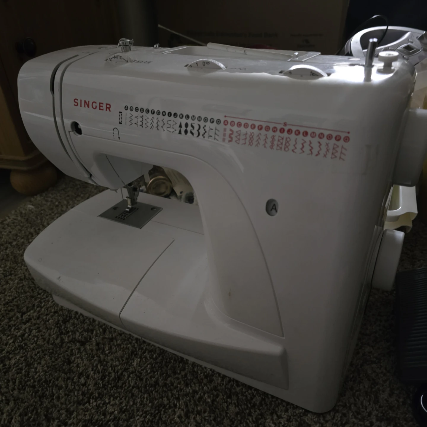 White Singer Sewing Machine