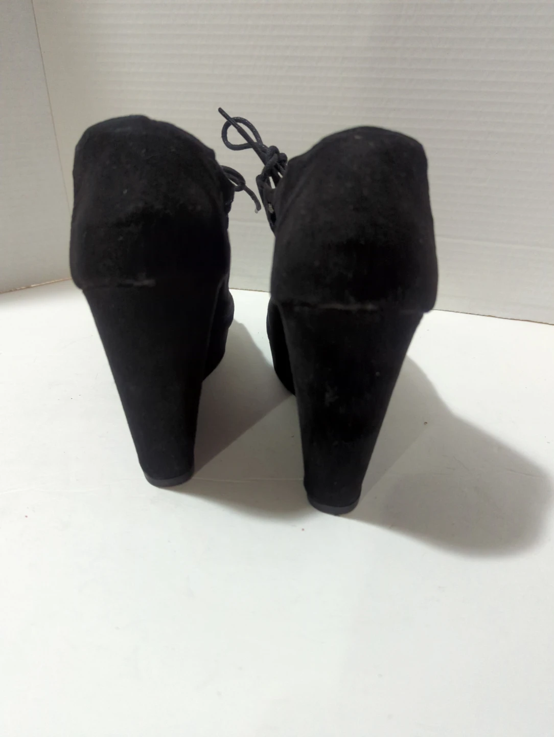Suede Wedge Heels with Cutout Detail - photo 4