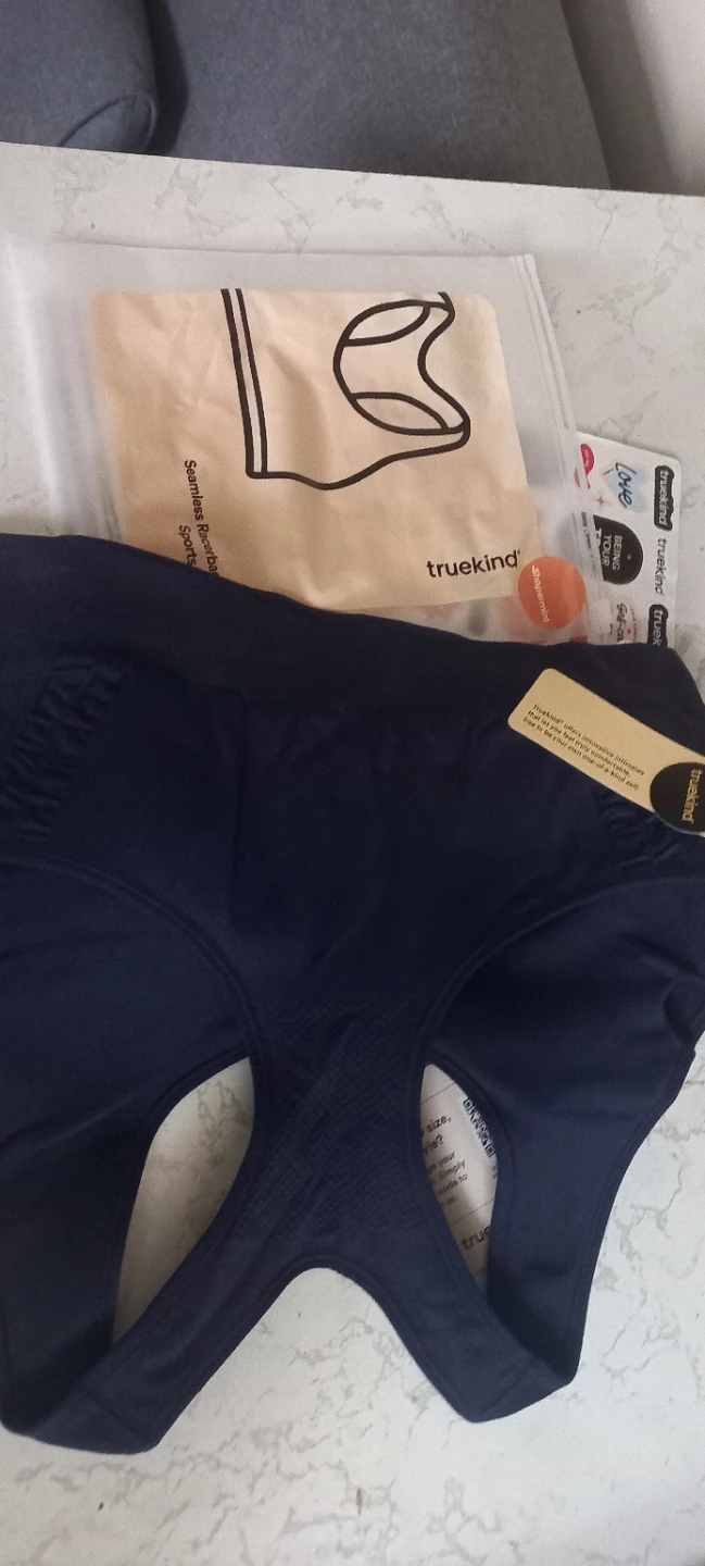 Truekind Seamless Racerback Sports Bra - Navy, Size L - photo 2