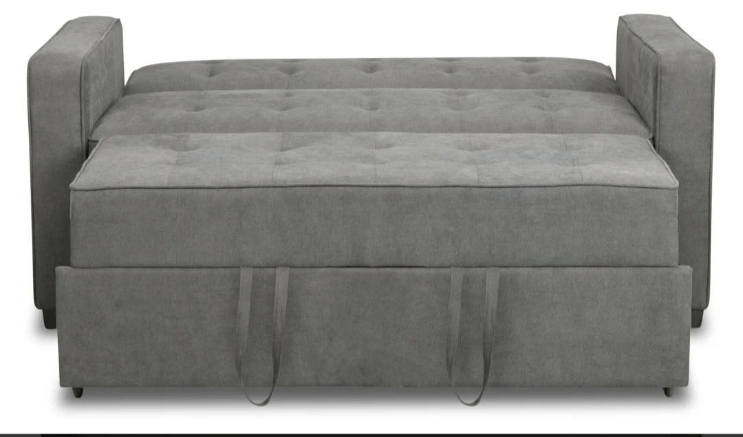 Grey Tufted Sofa Bed with Storage - photo 4