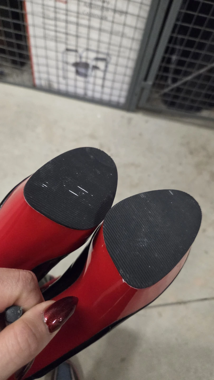 Funtasma Medic-3028 Black & Red Thigh-High Boots Size 11 - photo 4