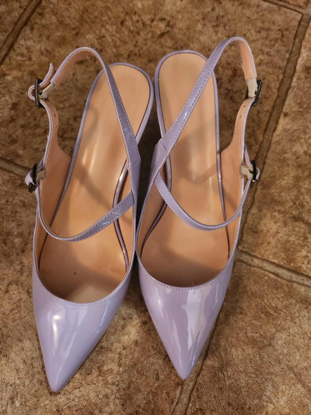Lavender Grad Gown and Matching Patent Slingback Heels - photo 3