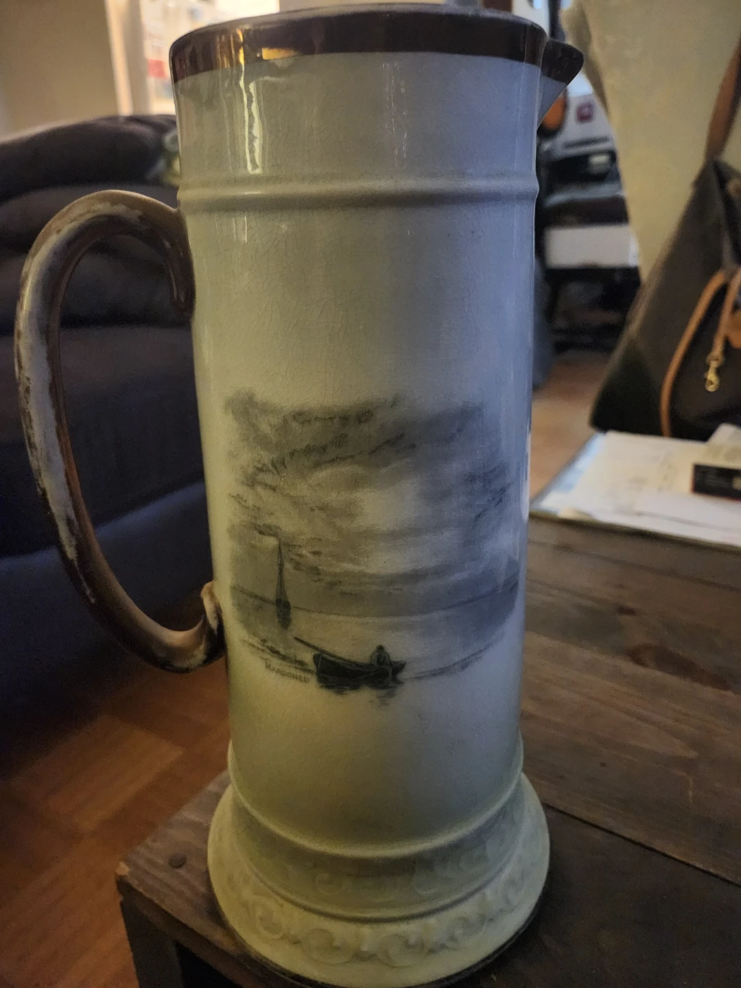 Royal Salon Ware Pitcher with Sailing Ship Design - photo 2