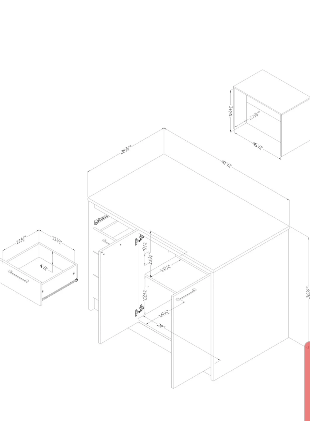 Kitchen Island with Drawers and Cabinets - photo 3