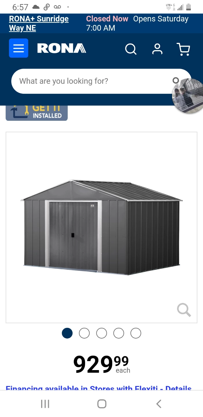 Arrow High Point Galvanized Steel Shed