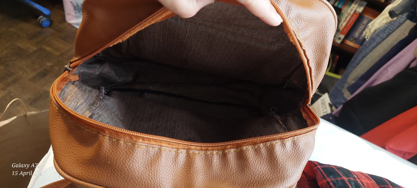 Brown Faux Leather Backpack - photo 3