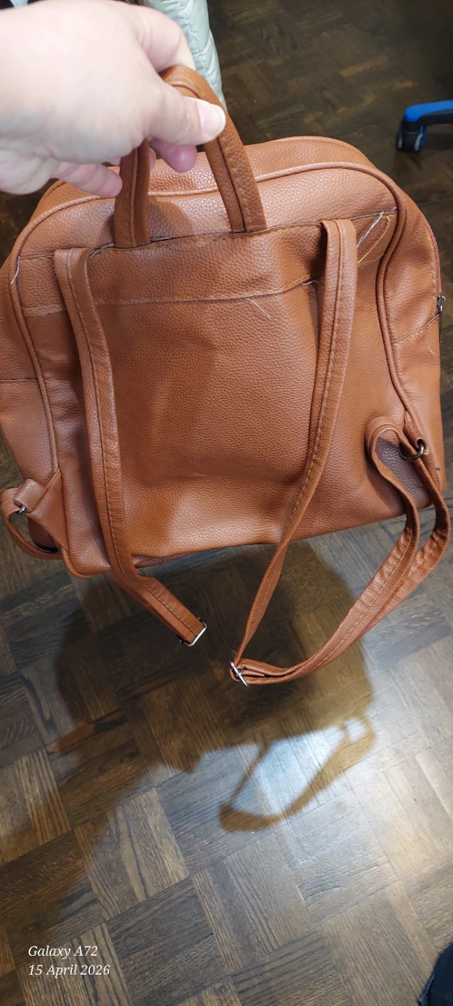 Brown Faux Leather Backpack - photo 4
