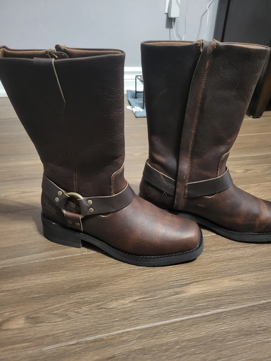 Harley-Davidson Men Brown Leather Motorcycle Boots Size 9.5 - photo 4