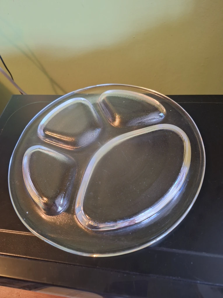 Clear Glass Divided Serving Platter - photo 2