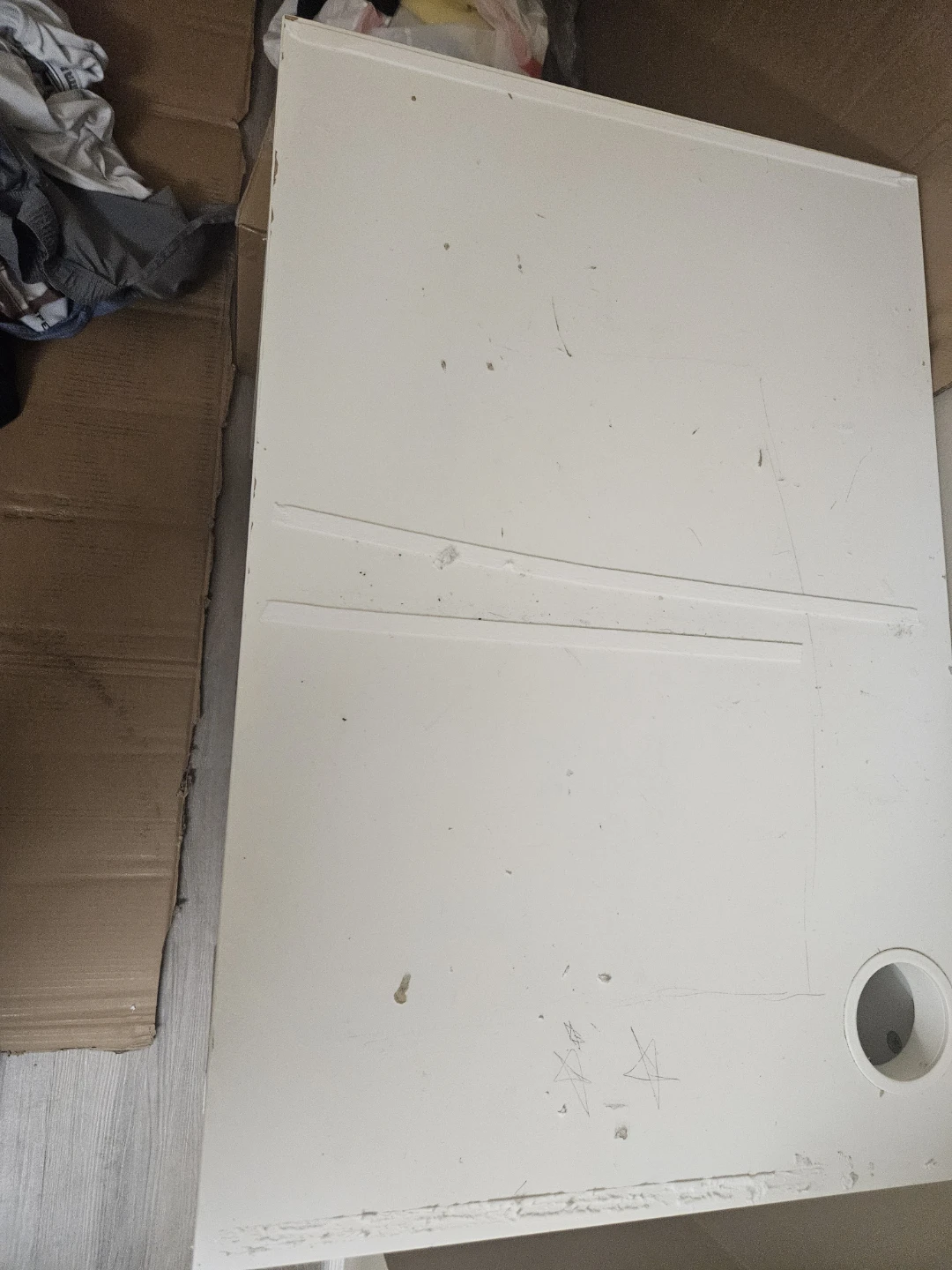 White Desk, With Drawer - photo 2