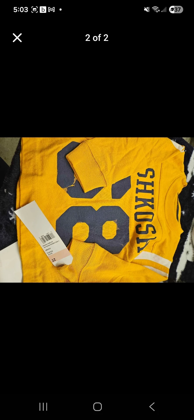Kids Yellow "SHKO 88" Long Sleeve Shirt, 2T