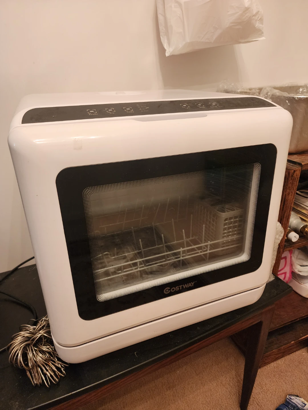 COSTWAY White Countertop Dishwasher